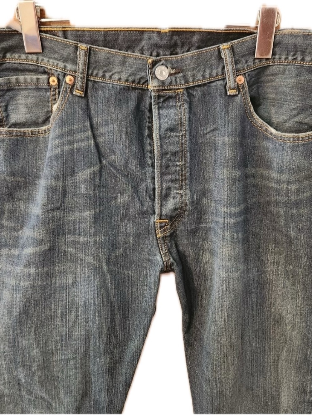 Levis 501xx Mens 36x34 Blue
Button Fly Vintage 90s Dark Wash
Denim Y2K